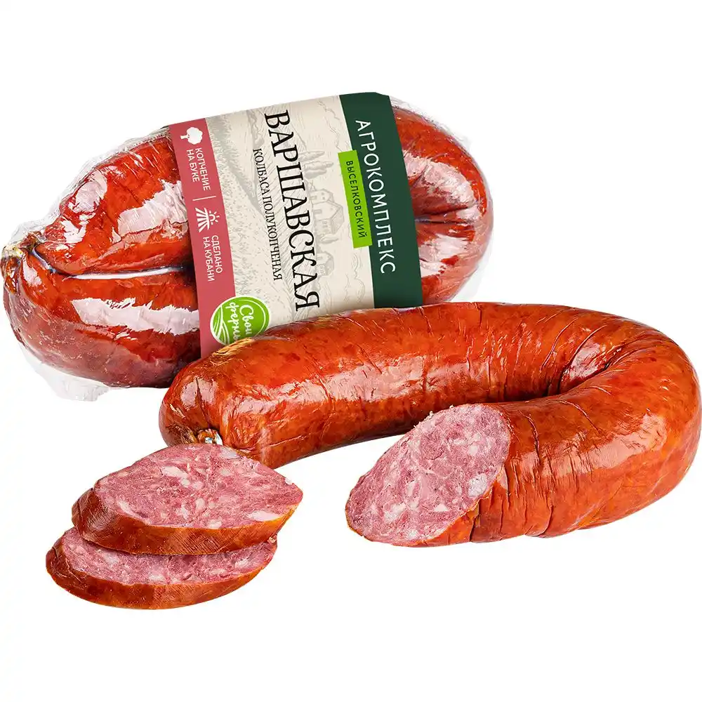 Колбаса 350г Агрокомплекс Варшавская п/к кат. Г вак/уп