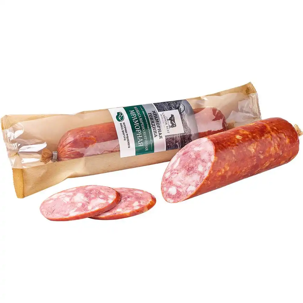 Колбаса 400 г Агрокомплекс Мраморная кат А в/к фл/пак