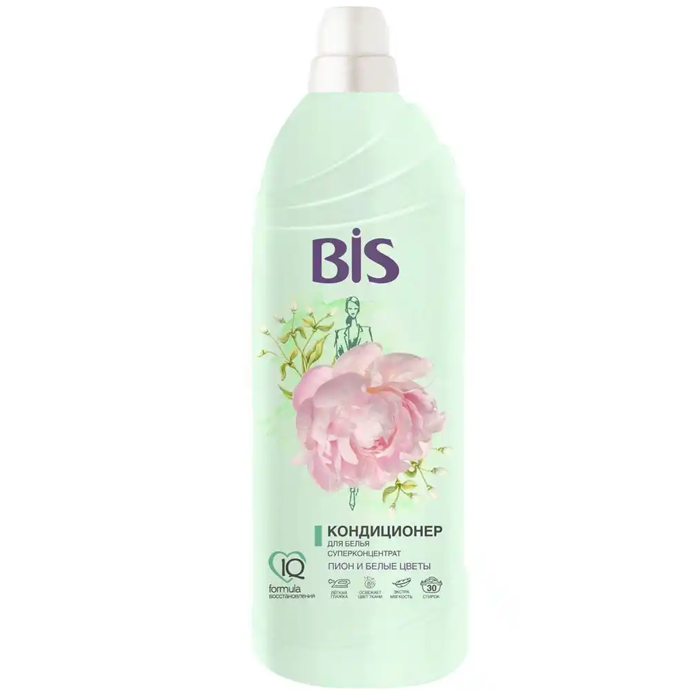 Кондиционер для белья 900 мл BIS Пион и белые цветы пл/флак