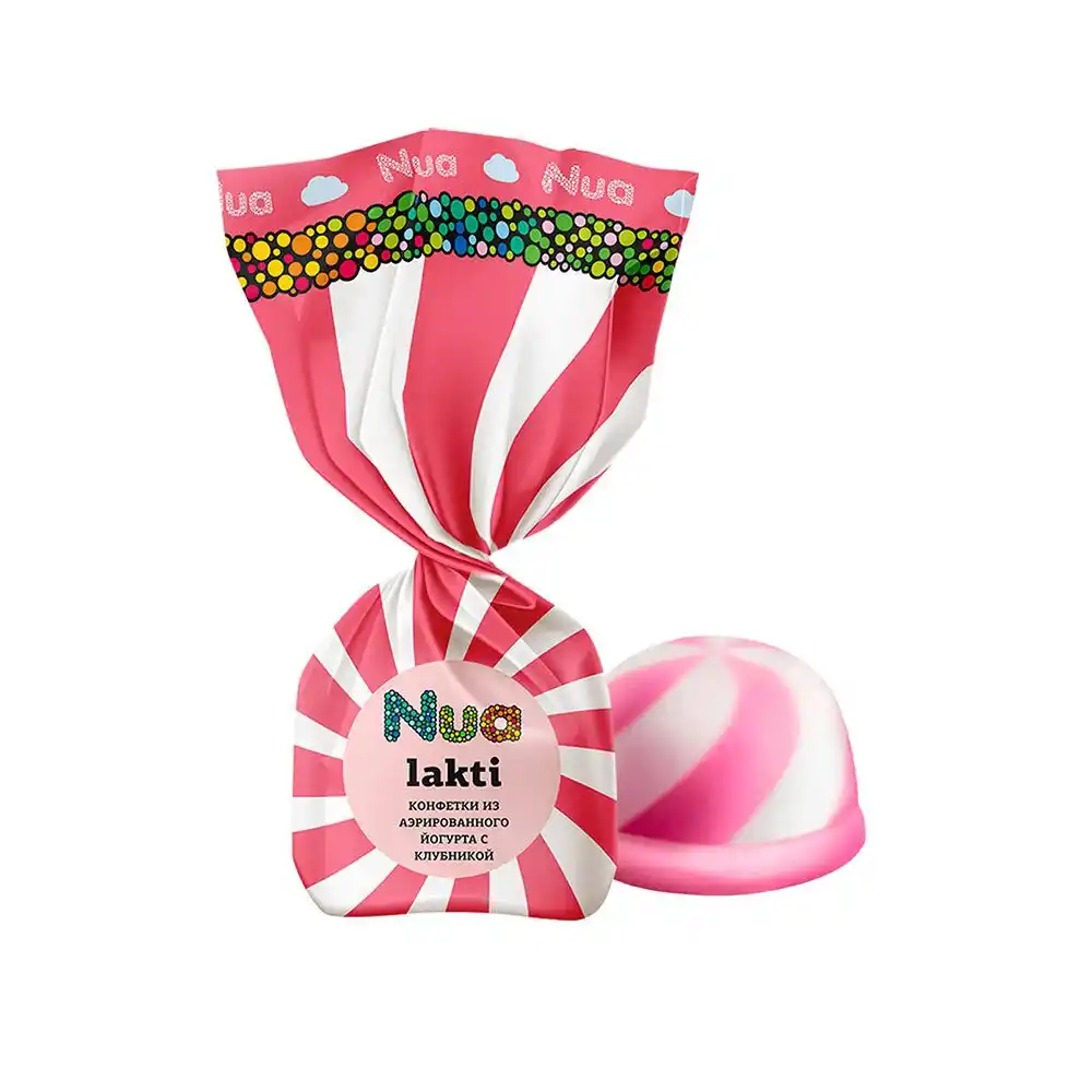 Конфеты 150гр Сладуница Lakti йогурт с клубникой м/уп