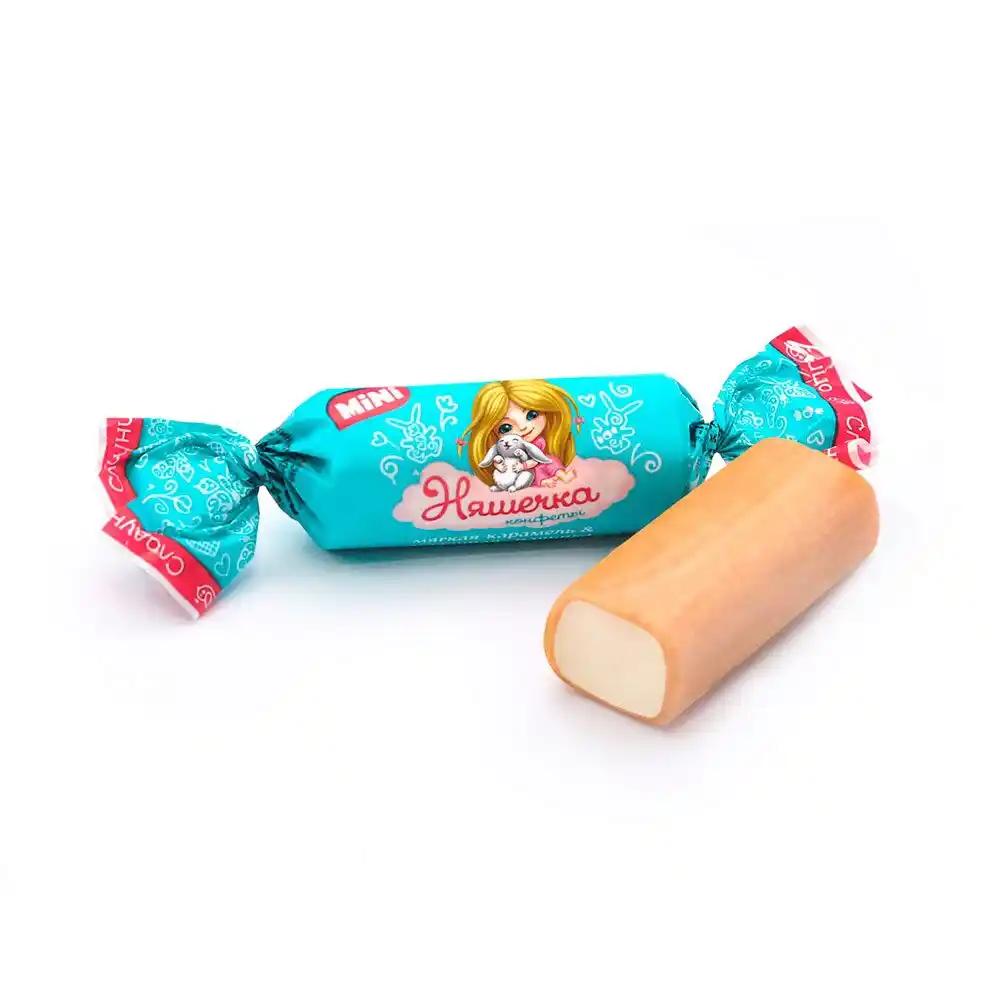 Конфеты 200гр Сладуница Няшечка Мягкая карамель с молочной начинкой м/уп