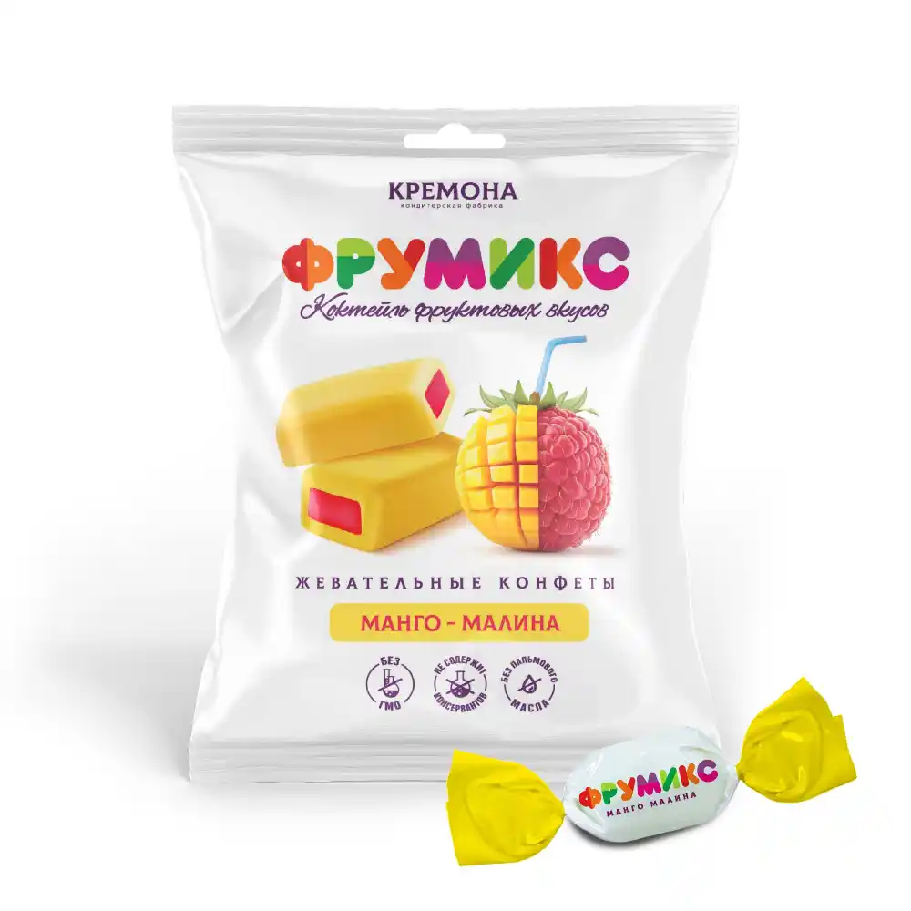 Конфеты 45г Фрумикс жевательные манго/малина м/уп