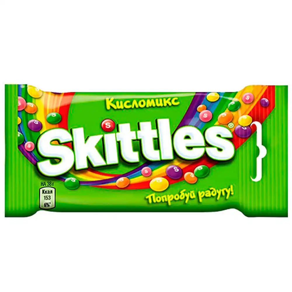 Конфеты жевательные 38 г Wrigley's Skittles Кисломикс м/уп