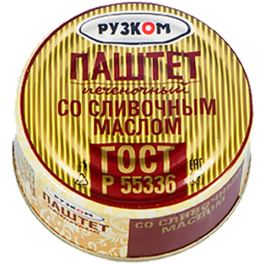 Консервы 117 г Рузком Паштет печеночный со слив. маслом ж/б