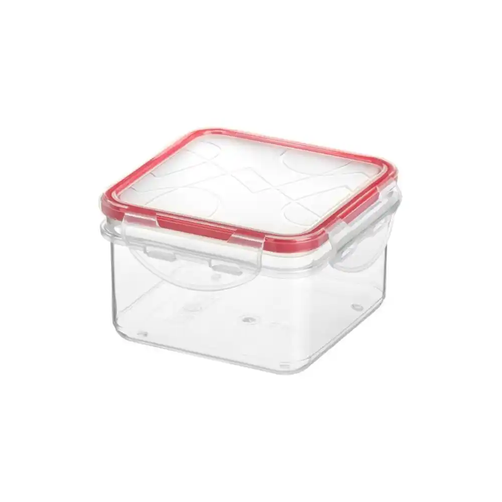 Контейнер д/продуктов 0,4л Homver герметичный квадратный с защелками б/уп