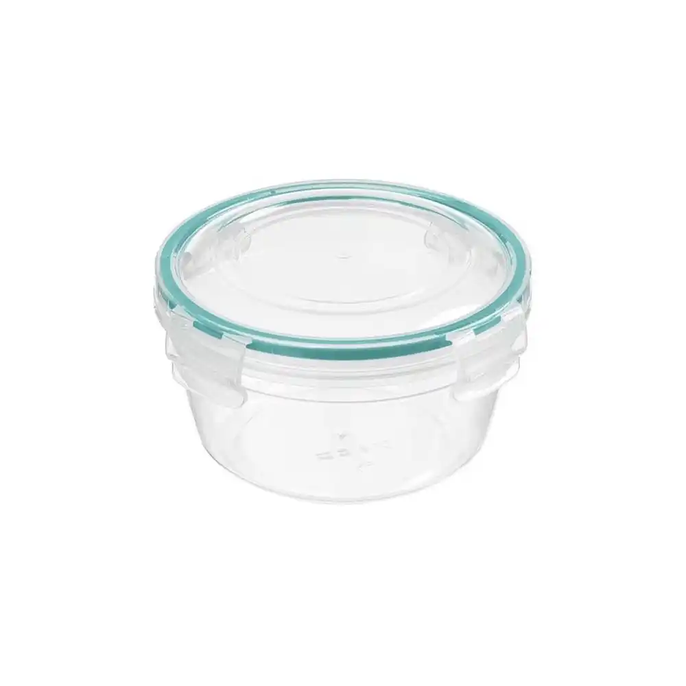 Контейнер д/продуктов 0,5л Homver герметичный круглый с замками б/уп