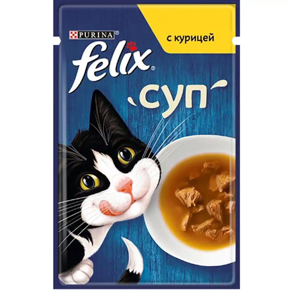 Корм 48 г FELIX Суп с Курицей м/уп