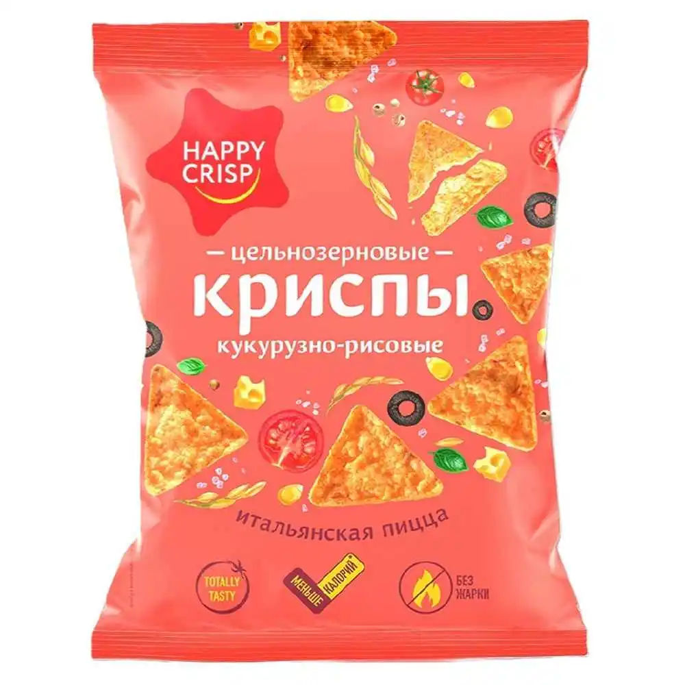 Криспы 50 г Happy Crisp кукурузно-рисовые Итальянская пицца п/эт