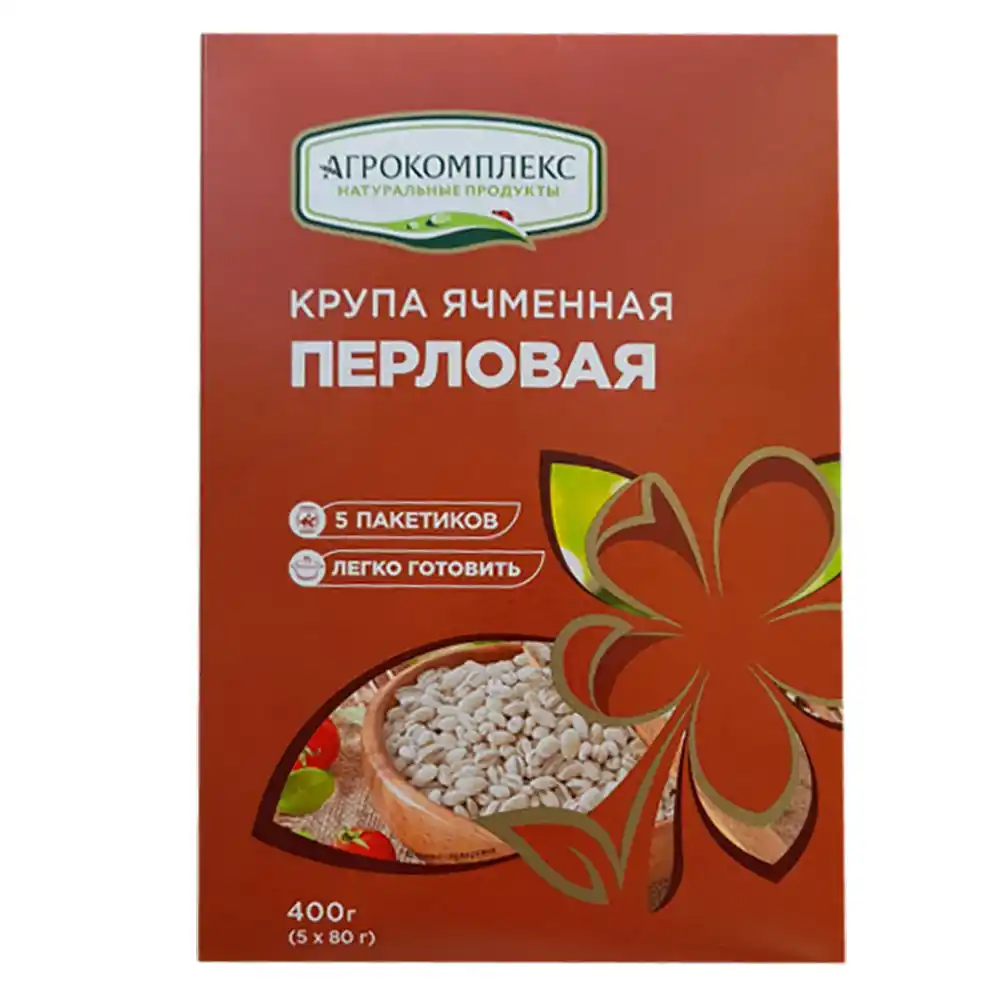 Крупа (5х80 г) Агрокомплекс СТМ перловая карт/уп