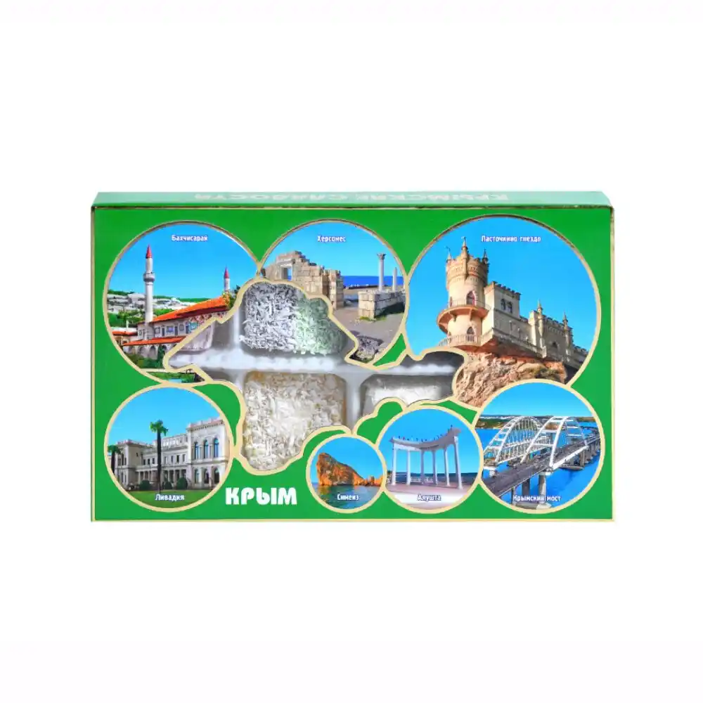 Крымские сладости 140гр Восточный букет Пейзажи в кругах зеленая упаковка к/уп