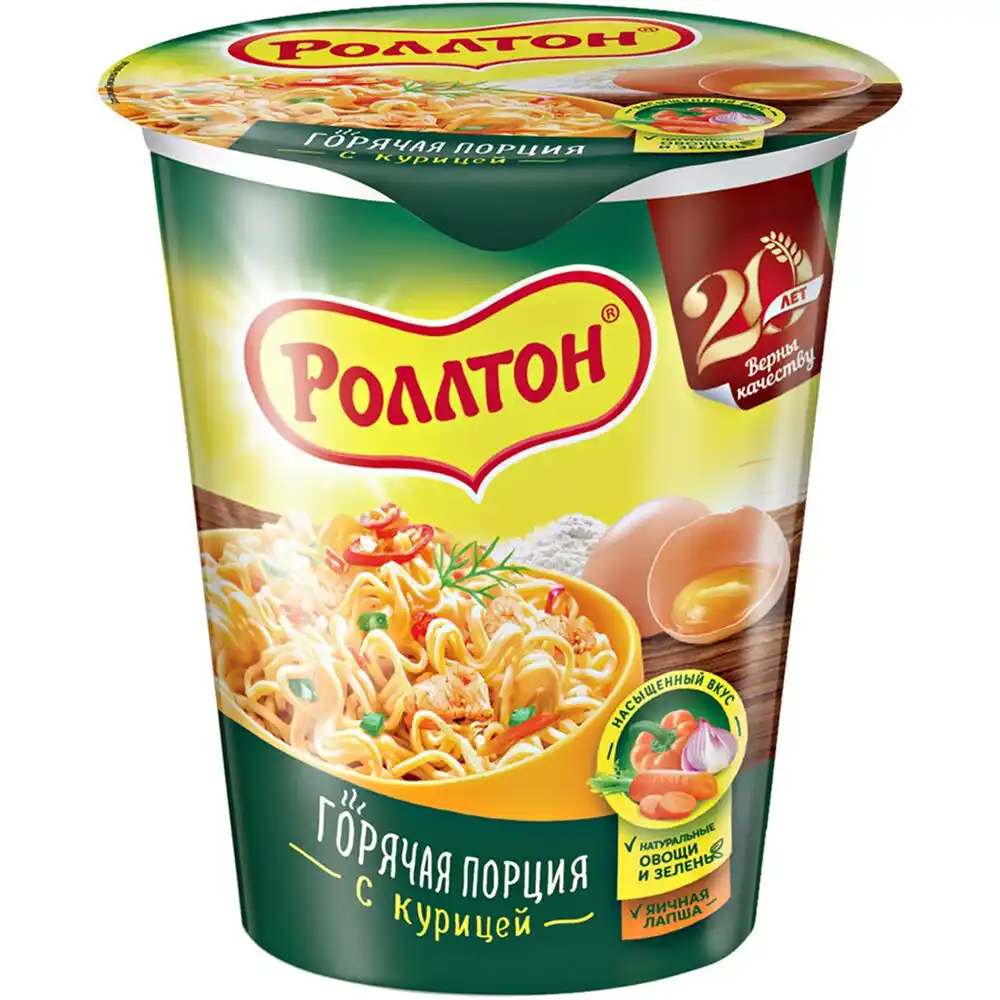 Лапша 70 г Роллтон с курицей пл/ст