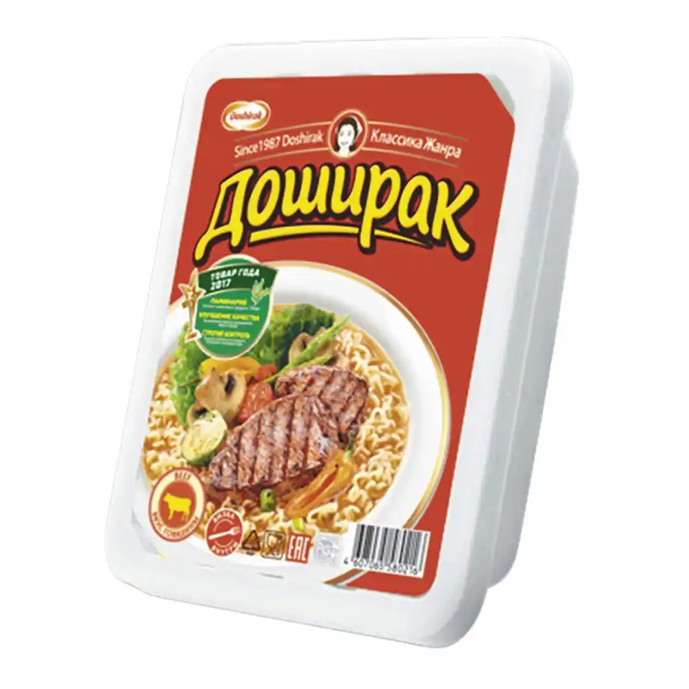 Лапша 90 г Доширак Быстрого приготовления со вкусом говядины лоток