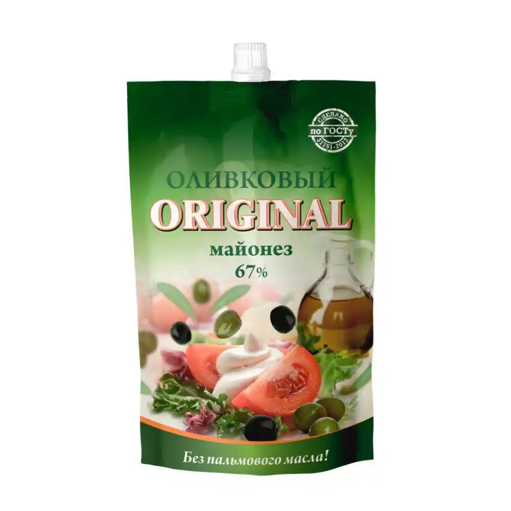 Майонез 0,75л Краснодарский (ММЗ) Оливковый ORIGINAL 67% дой-пак