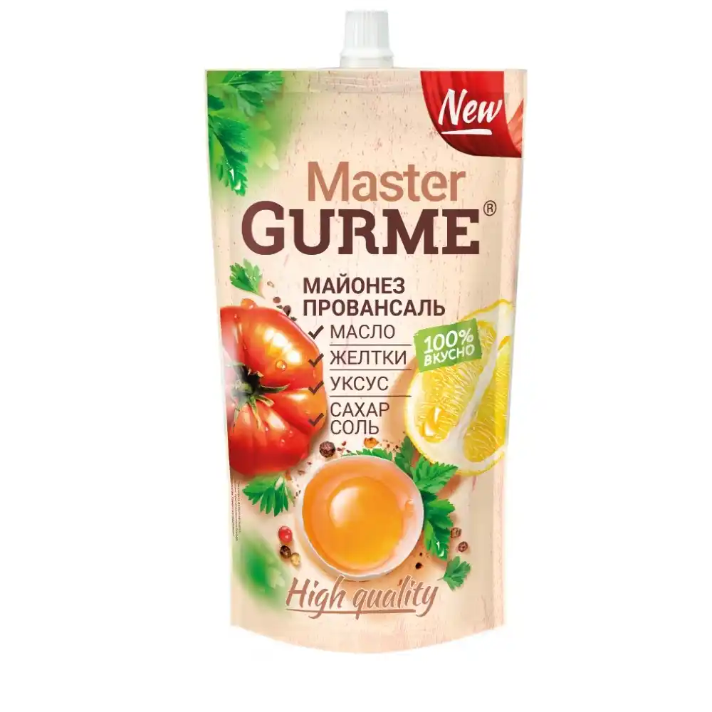 Майонез 350мл Master Gurme Провансаль 50,5% дой-пак