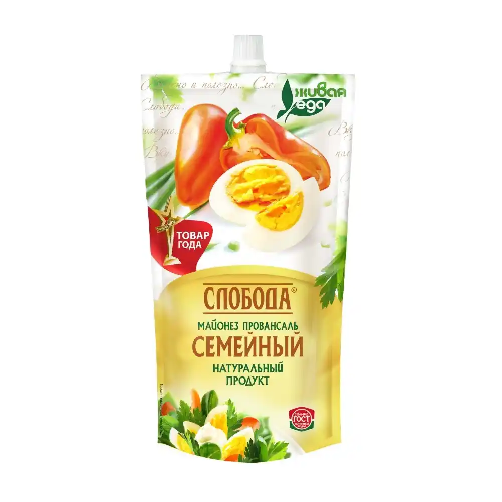 Майонез 350мл Слобода Провансаль Семейный 50,5% дой-пак