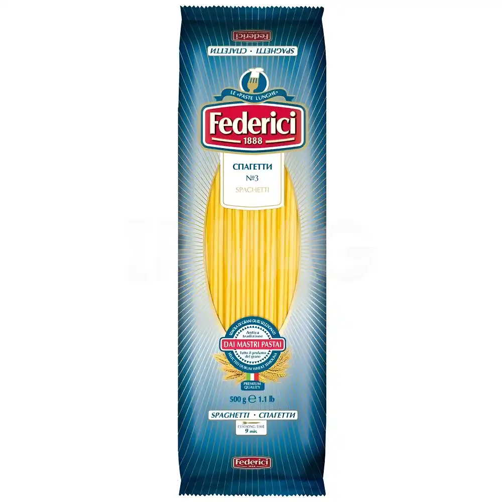 Макаронные изделия 0,5 кг Федеричи Спагетти м/уп