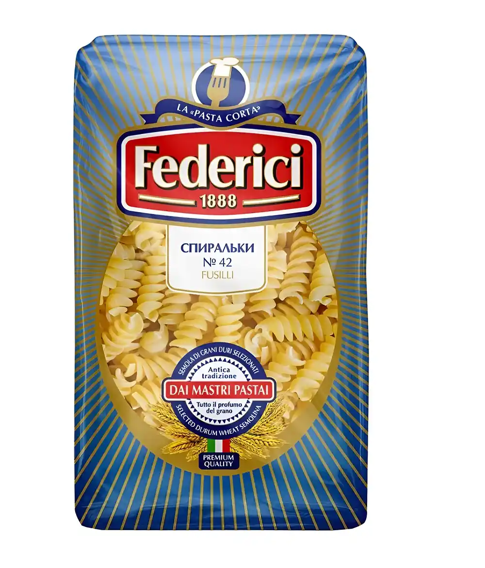 Макаронные изделия 0,5 кг  Федеричи Спиральки м/уп