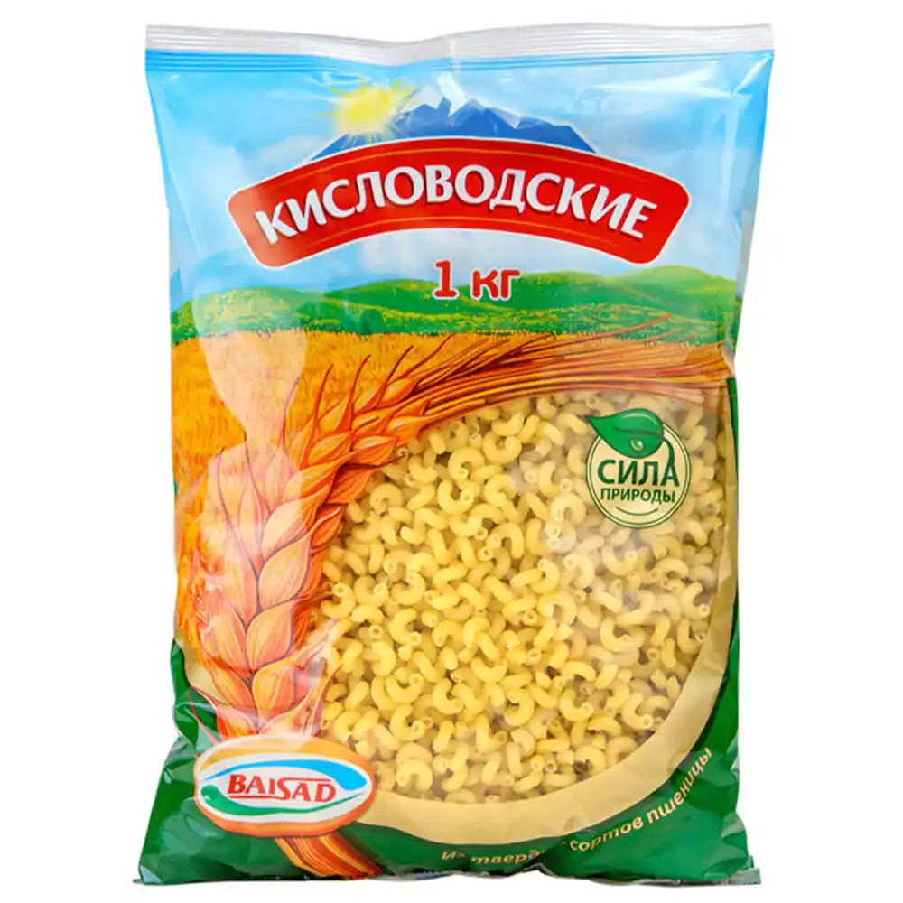 Макаронные изделия 1 кг Кисловодские Пружинка длинная м/уп