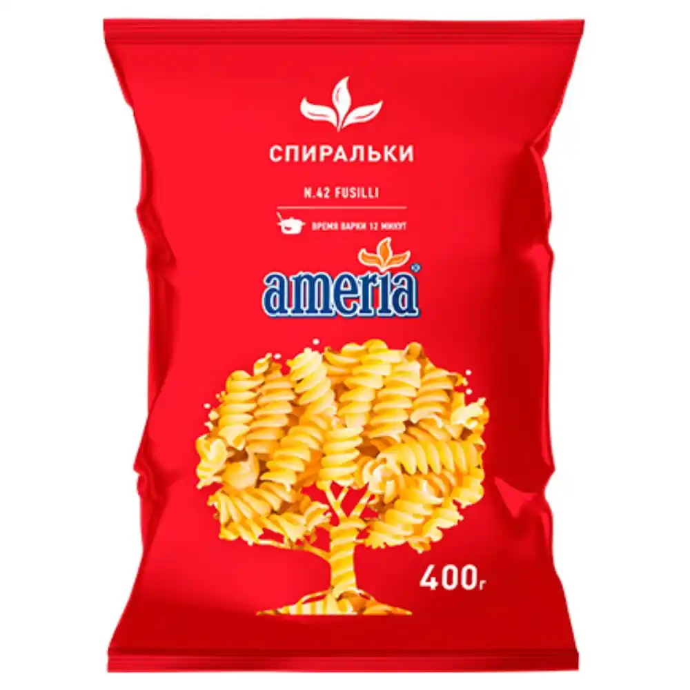 Макаронные изделия 400 гр Ameria Спиральки м/уп
