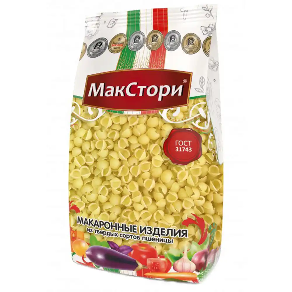 Макаронные изделия 400 гр МакСтори ракушка м/уп