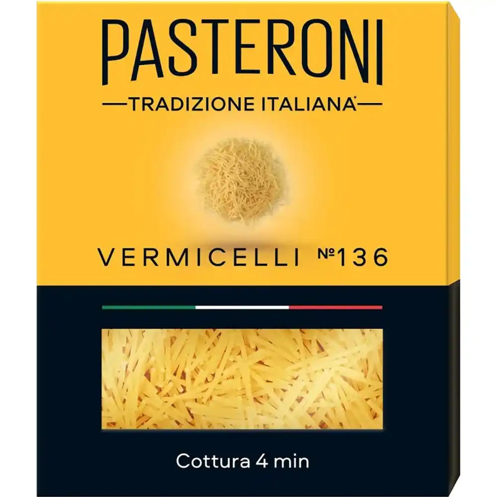 Макаронные изделия 400 гр Pasteroni Vermicelli № 136 к/уп