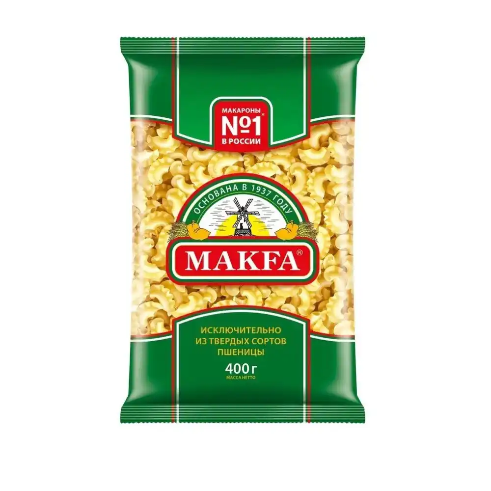 Макаронные изделия 400гр MAKFA Гребешки м/уп