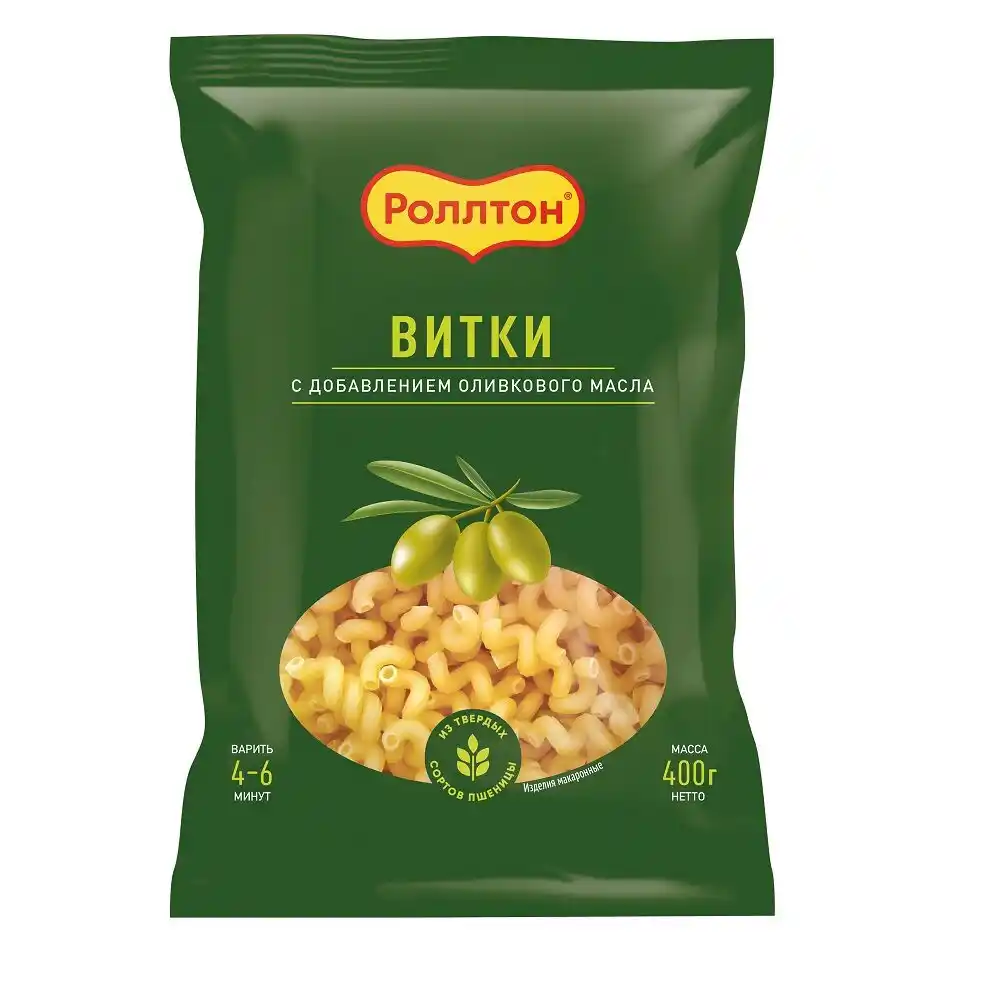 Макаронные изделия 400гр Роллтон Витки с оливковым маслом м/уп