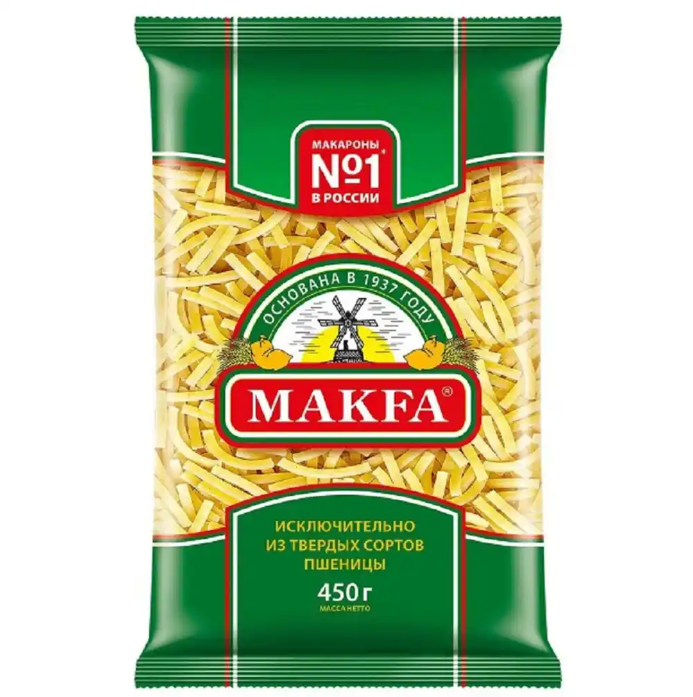 Макаронные изделия 450 г Makfa лапша короткая м/уп