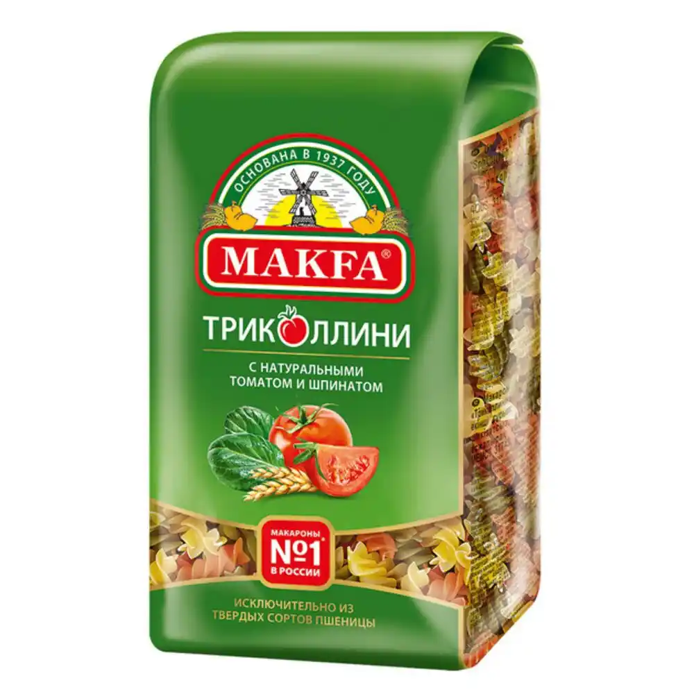 Макаронные изделия 450 гр Makfa Спирали Триколини м/уп