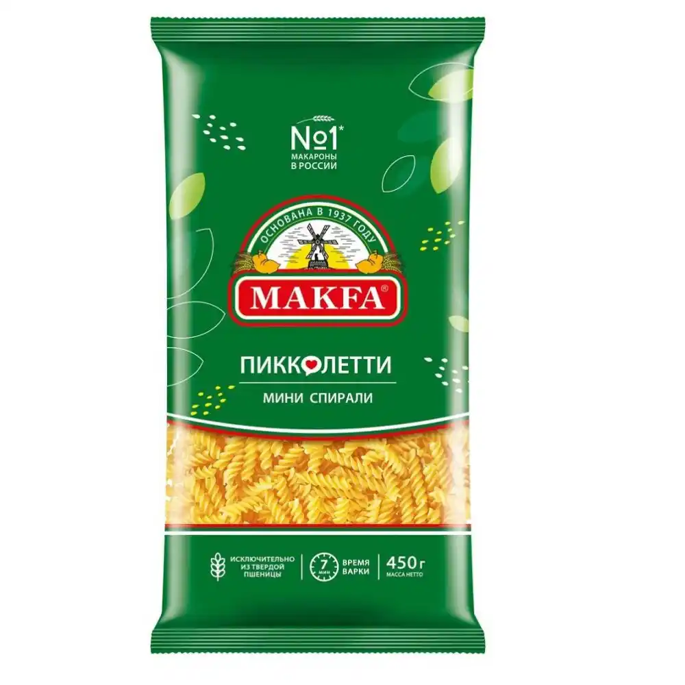 Макаронные изделия 450гр MAKFA Мини Спирали м/уп