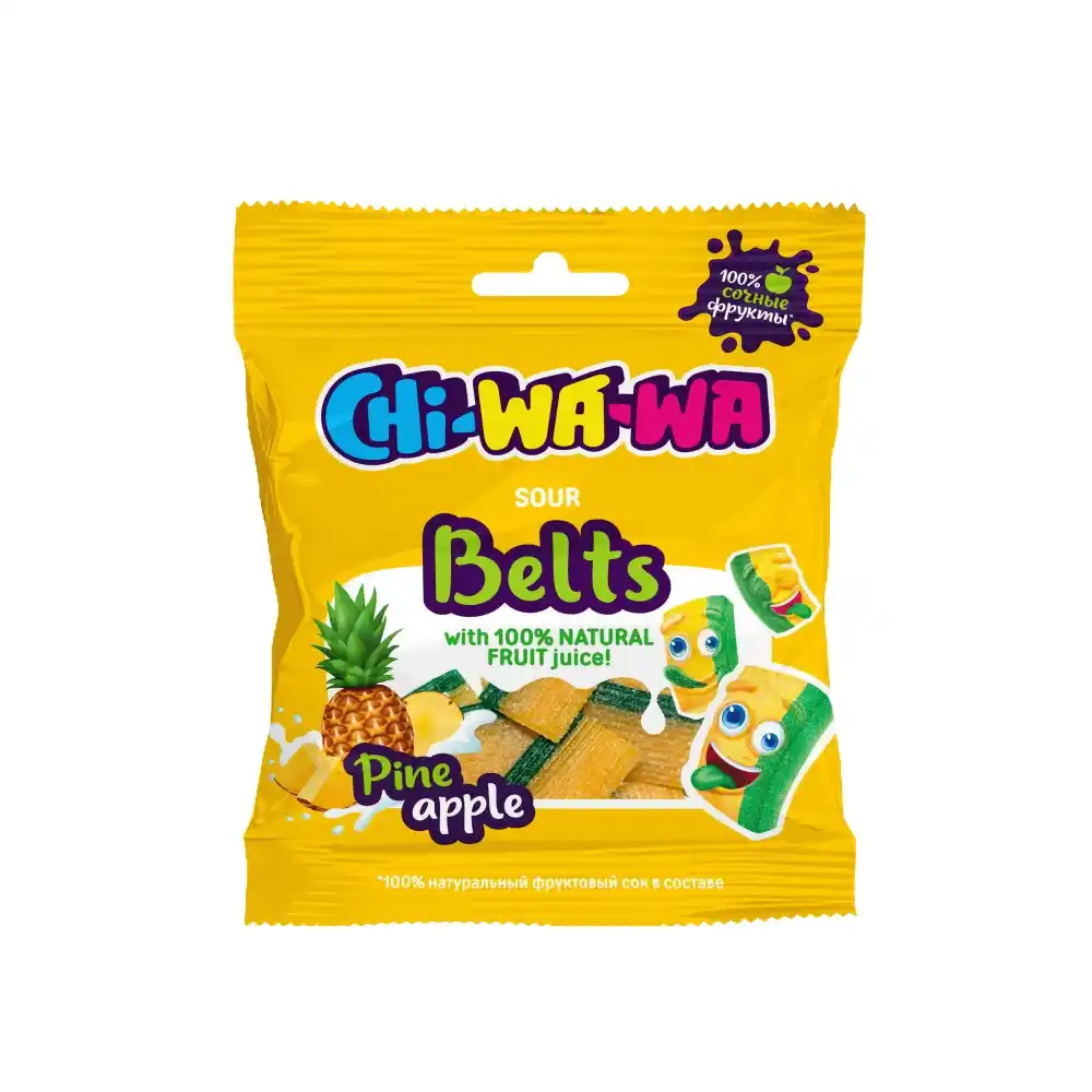 Мармелад 60гр CHI-WA-WA Кислый Ананас кусочки м/ уп