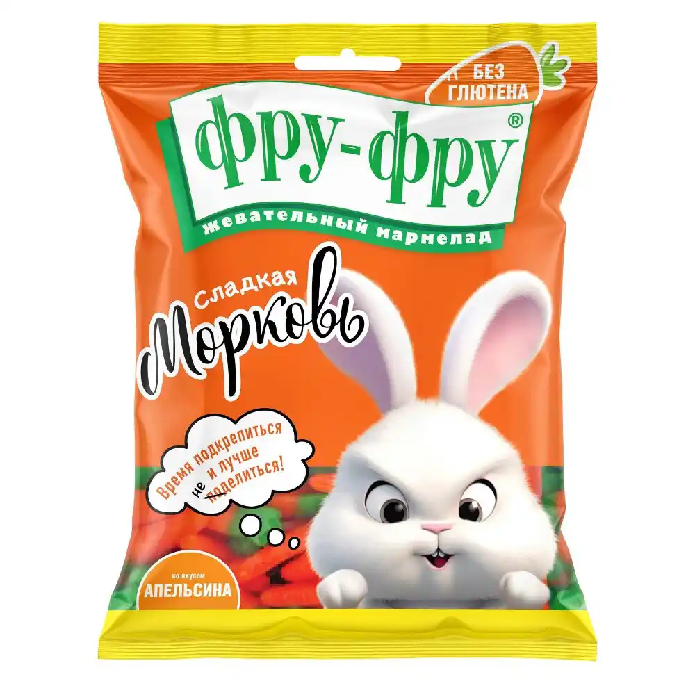 Мармелад 80гр Фру-Фру жевательный морковки м/уп