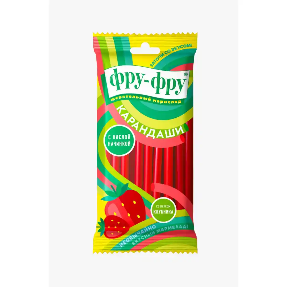 Мармелад 80гр Фру-Фру Жевательный со вкусом клубники м/уп