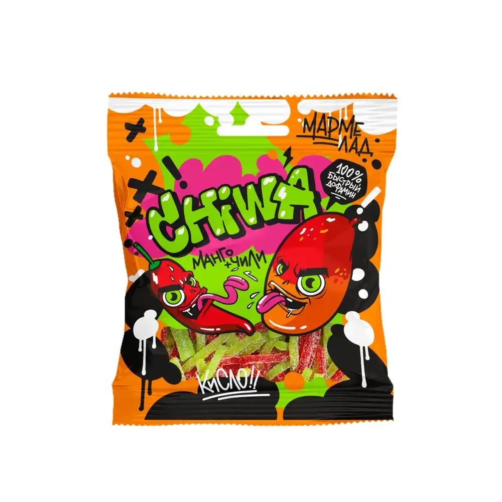 Мармелад 90гр CHIWA Кислый Манго-Чили м/уп