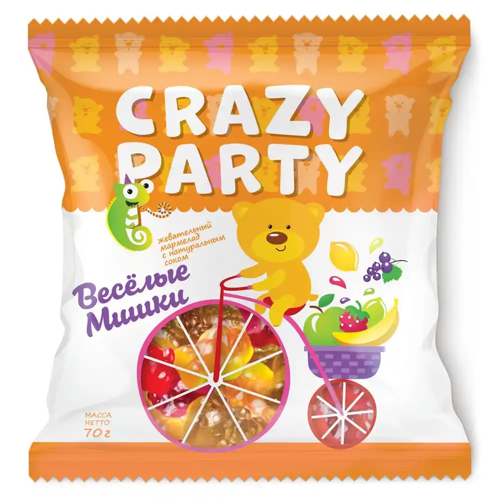 Мармелад жеват. 70 гр Азов веселые мишки м/уп