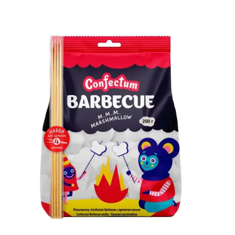 Маршмеллоу 200гр Confectum Barbecue Со вкусом Ванили м/уп