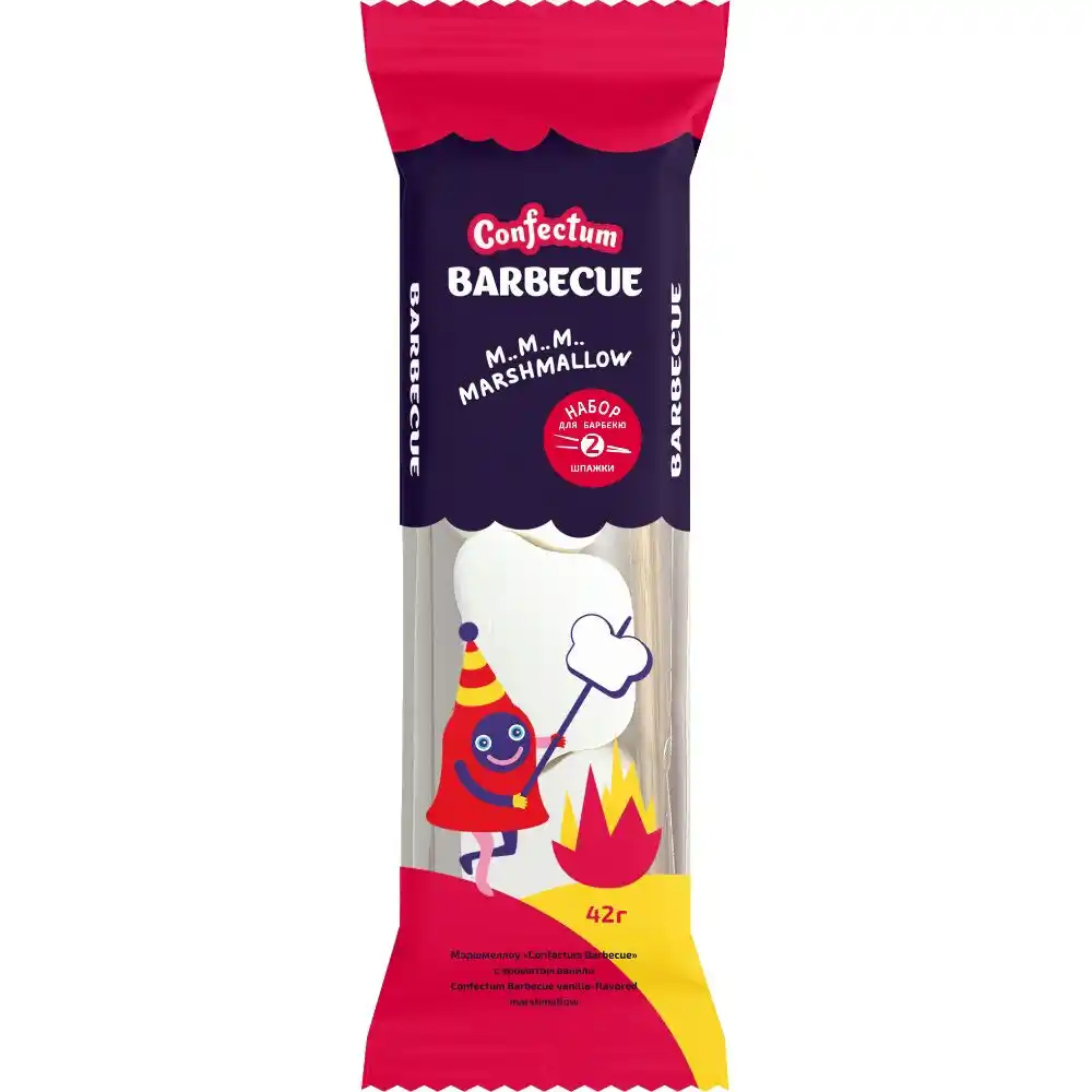 Маршмеллоу 42гр Confectum Barbecue Со вкусом Ванили м/уп