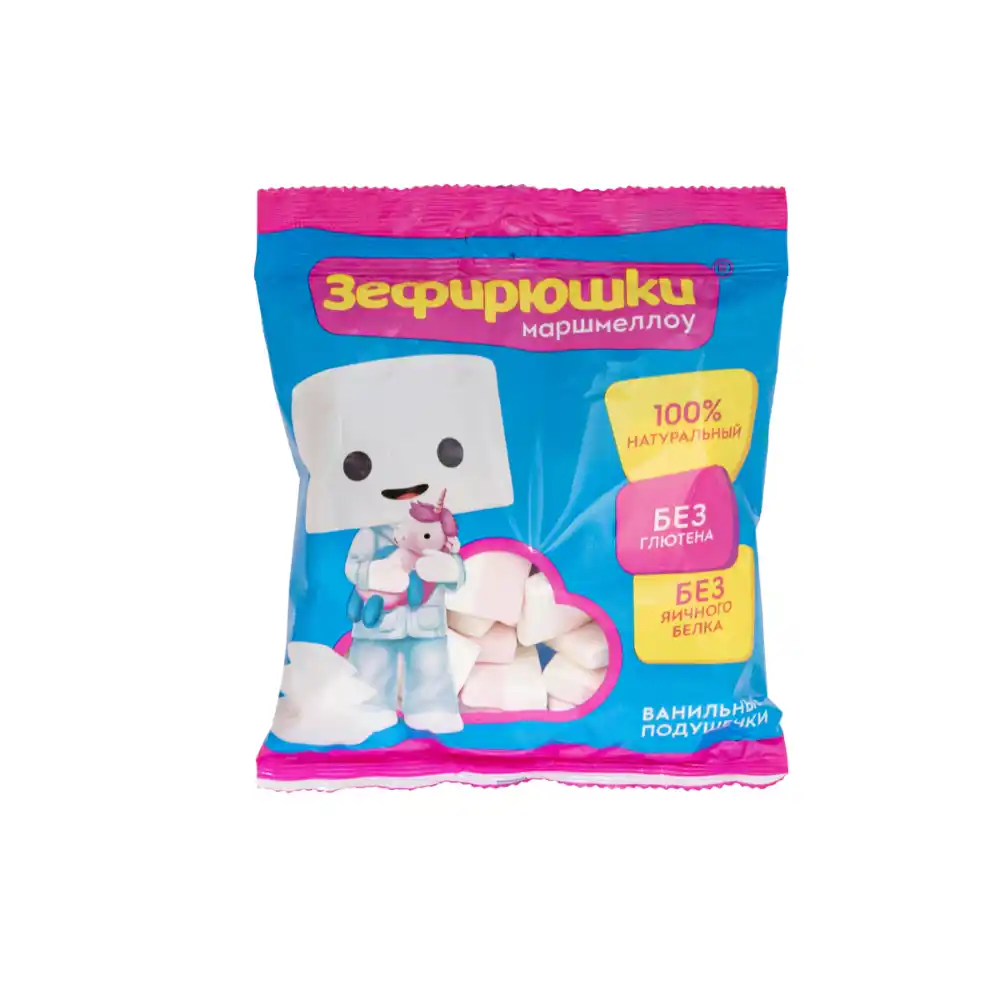 Маршмеллоу 80гр Зефирюшки Ванильные подушечки м /уп