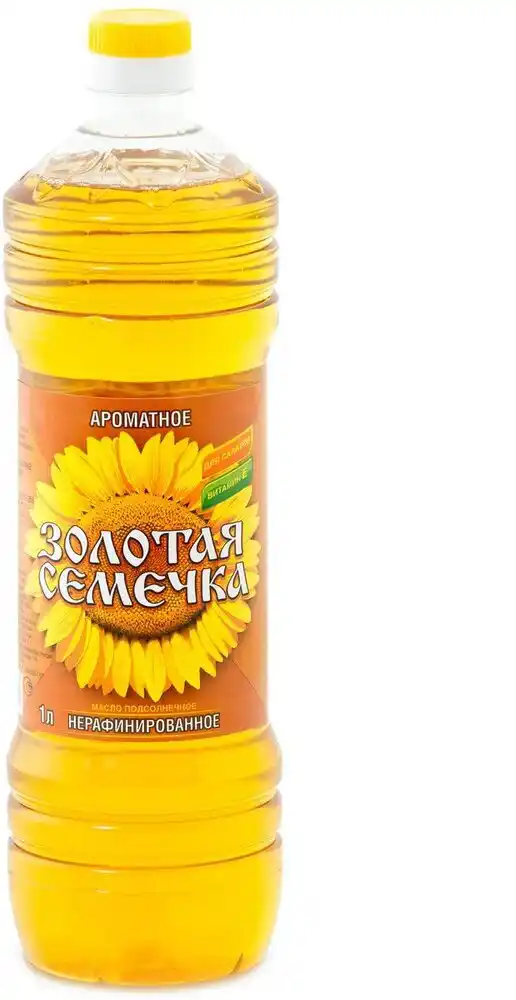 Масло 1 л Золотая Семечка Ароматное нерафинированное  сорт пл/б