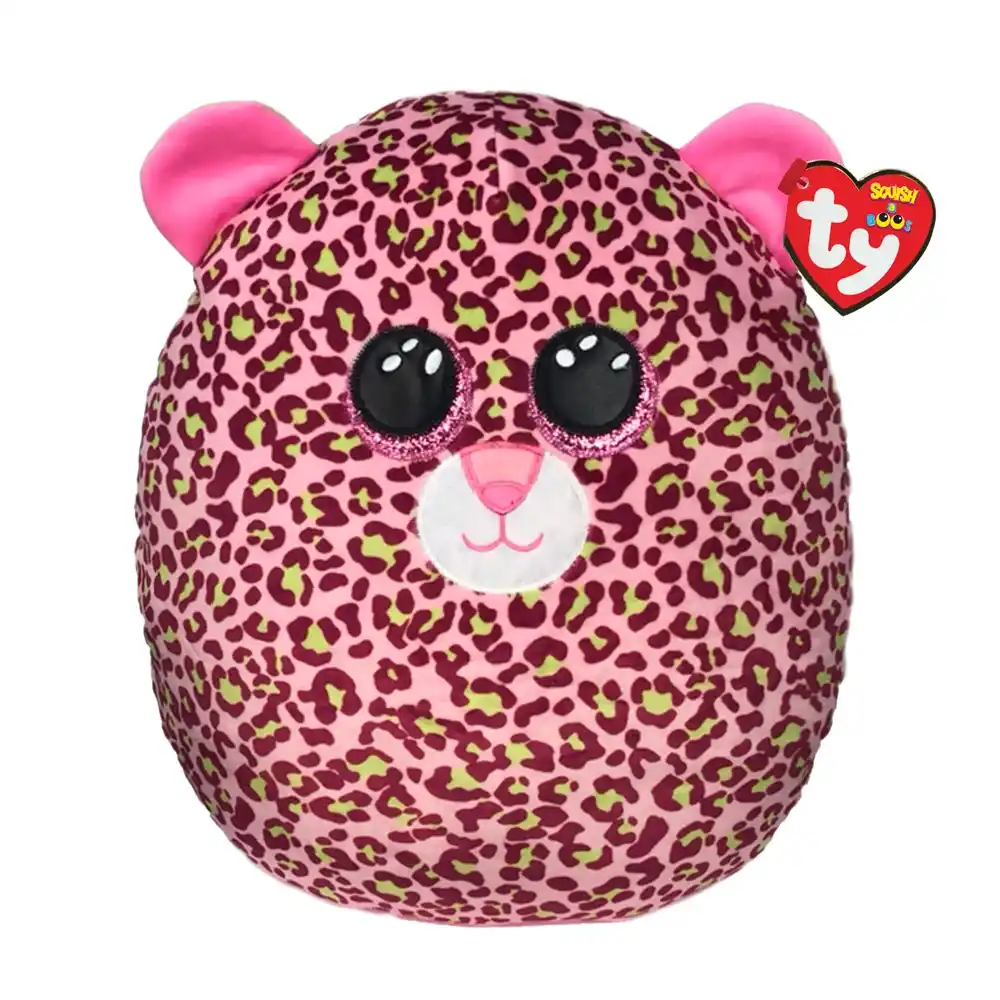 Мягкая игрушка-сквиш 35 см TY Лэйни розовый леопард вак/уп