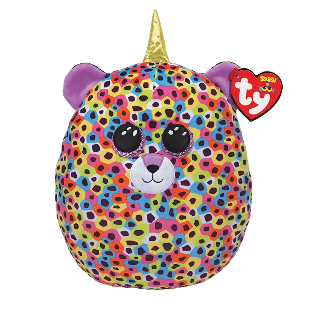 Мягкая игрушка-сквиш 35 см TY Жизель леоп. с рог. вак/уп