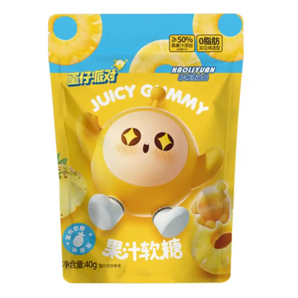 Мягкие конфеты 40гр HaoLiYuan Со вкусом ананаса и обогащенная железом м/уп