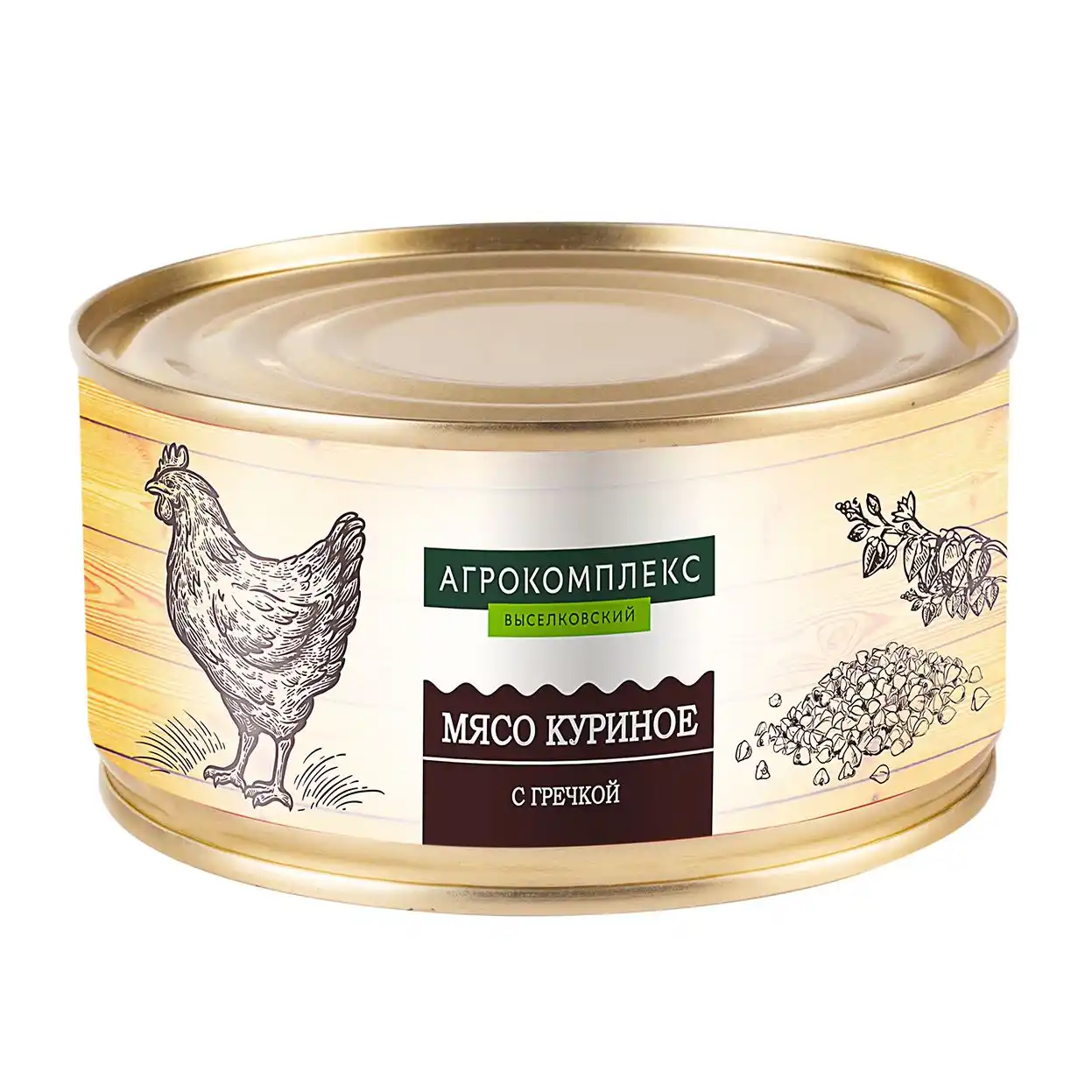 Мясо куриное 325 гр Агрокомплекс с гречкой ж/б