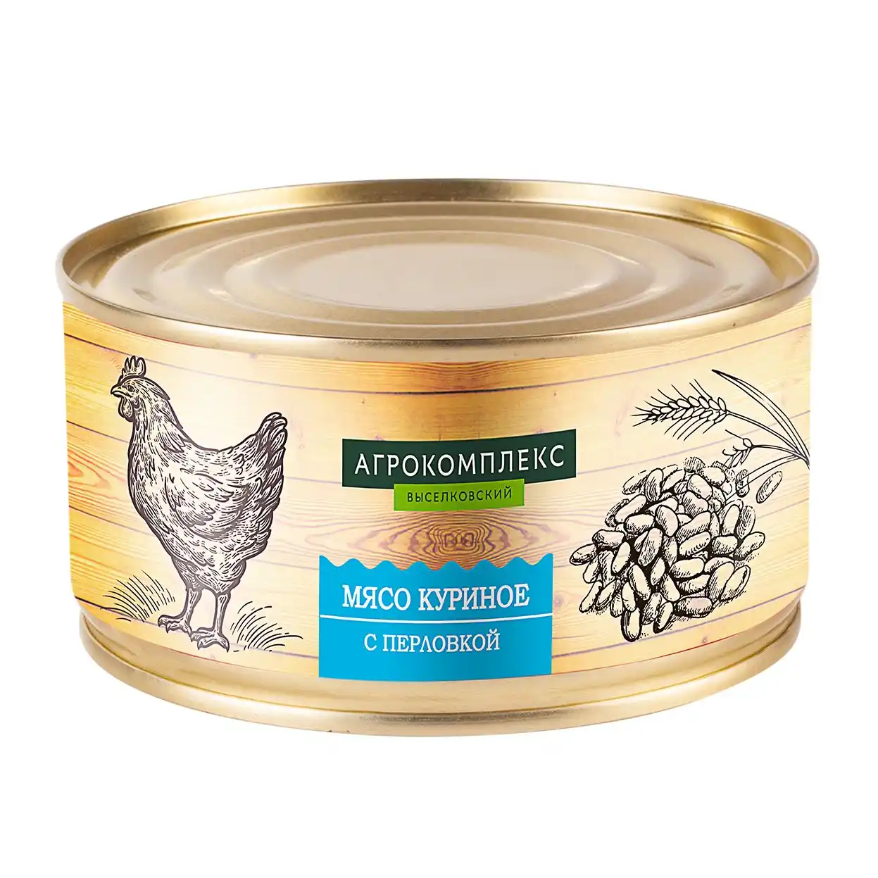 Мясо куриное 325 гр Агрокомплекс с перловкой ж/б