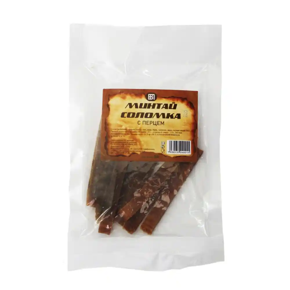 Минтай соломка 50г ПВ с перцем  в/уп