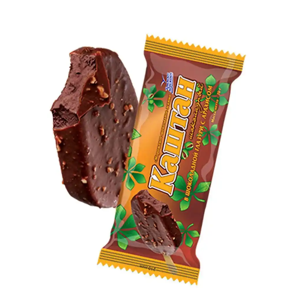 Мороженое 70г Крымское мороженое Каштан с арахисом эскимо м/уп