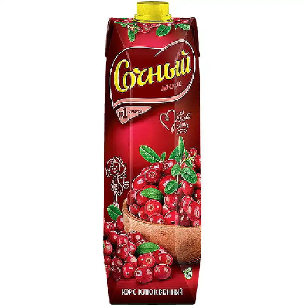 Морс 1л Сочный Клюквенный тетра-пак