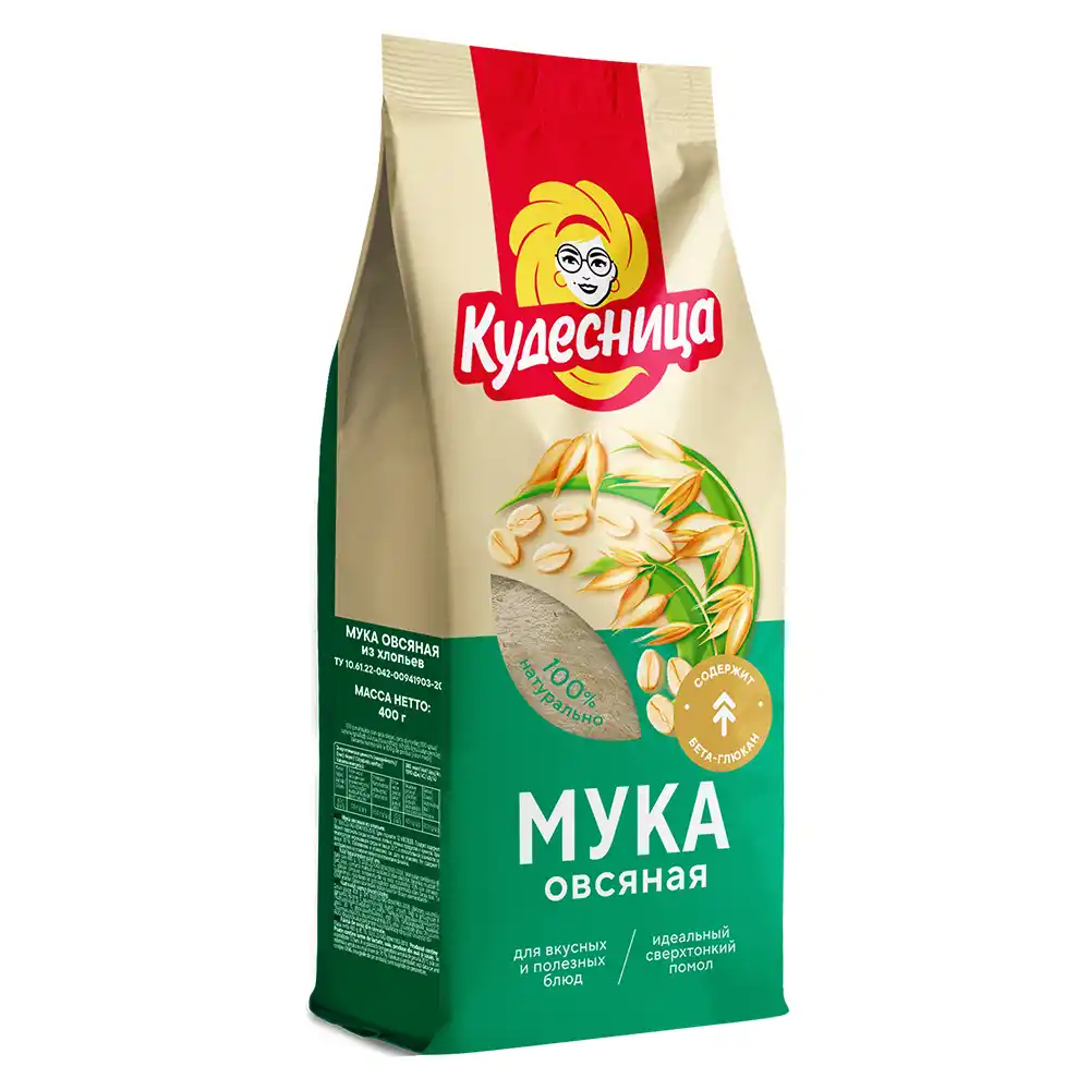 Мука 400 гр Кудесница овсяная м/уп
