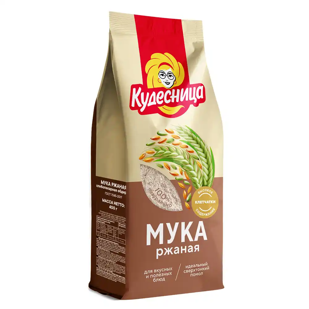 Мука 400 гр Кудесница ржаная м/уп