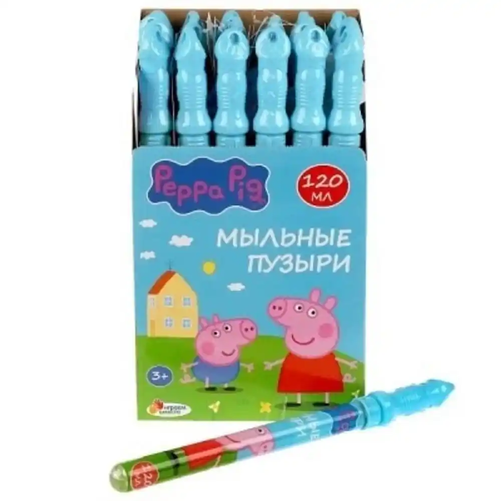 Мыльные пузыри Свинка Пеппа 120 мл Играем вместе пл/уп